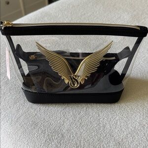 Victoria's Secret Cosmetic set. Clear bag w/ Black/Gold & smaller black bag NWT
